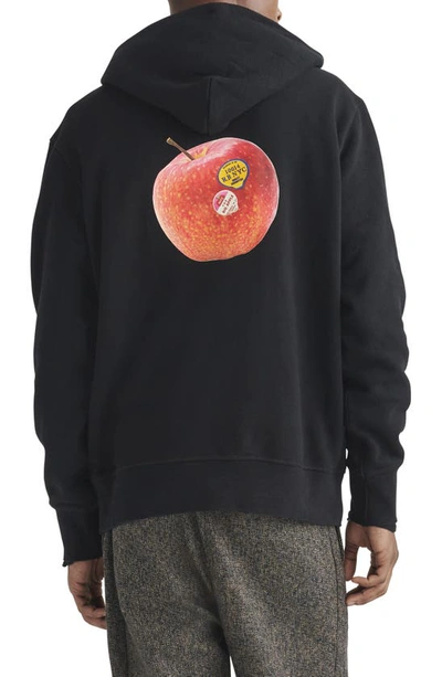 Shop Rag & Bone Rbny Apple Graphic Hoodie In Black