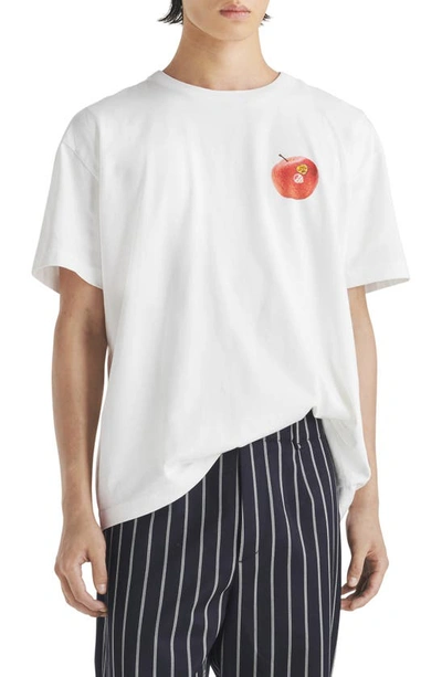 Shop Rag & Bone Rbny Apple Graphic T-shirt In White