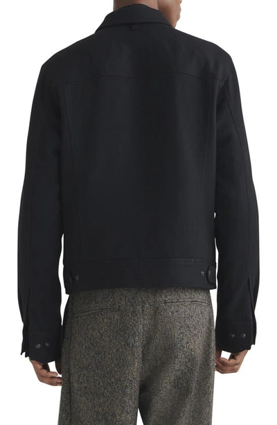 Rag & Bone Owen Wool Trucker Jacket In Blk
