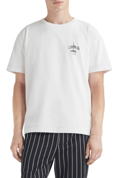 Shop Rag & Bone Rbny Guest Check Graphic T-shirt In White