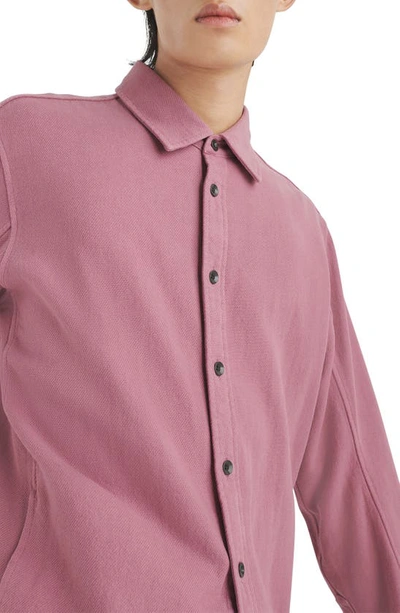 Shop Rag & Bone Austin Oversize Heavy Twill Button-up Shirt In Deep Pink