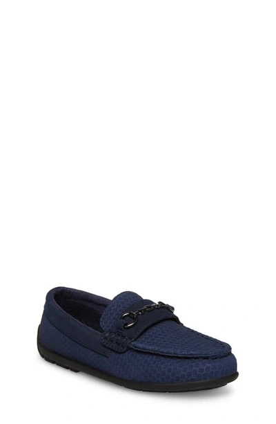 Shop Steve Madden Kids' Bjustinn Loafer In Navy