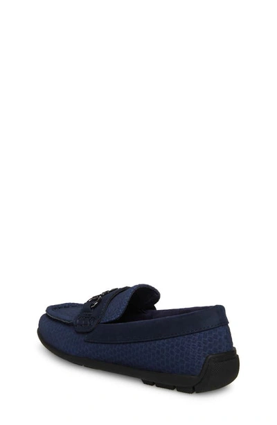 Shop Steve Madden Kids' Bjustinn Loafer In Navy