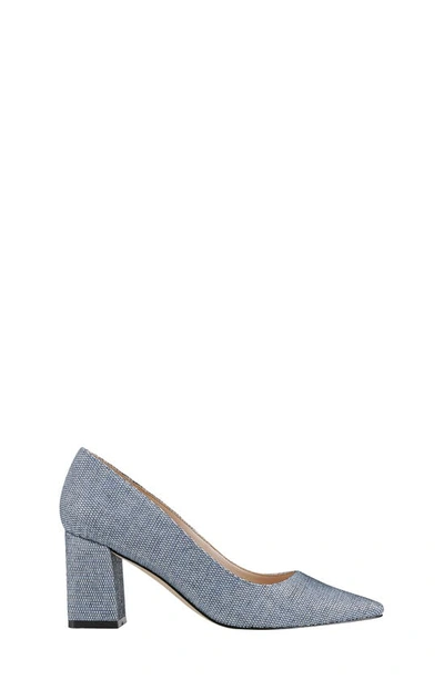 Shop Marc Fisher Ltd Zala Block Heel Pump In Dark Blue 401