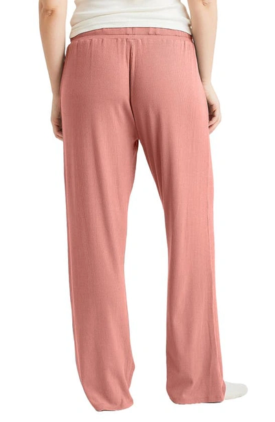 Shop Papinelle Luxe Rib Pajama Pants In Soft Cinnamon