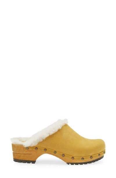 Shop Sanita Hese Genuine Shealing Lined Clog In Yellow