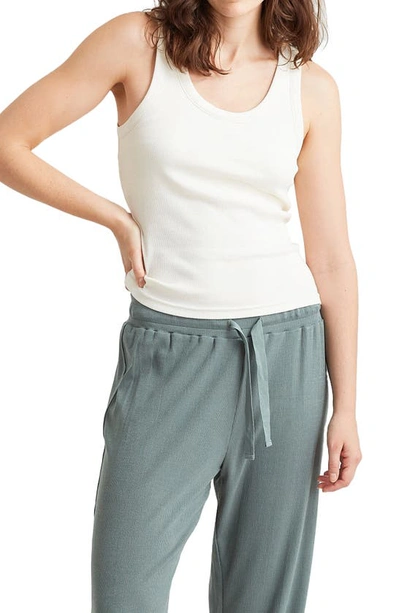 Shop Papinelle Luxe Rib Pajama Pants In Deep Moss