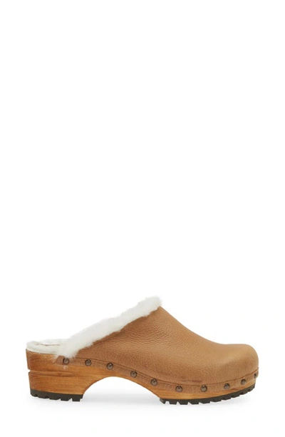 Sanita Hese Genuine Shealing Lined Clog In Brown