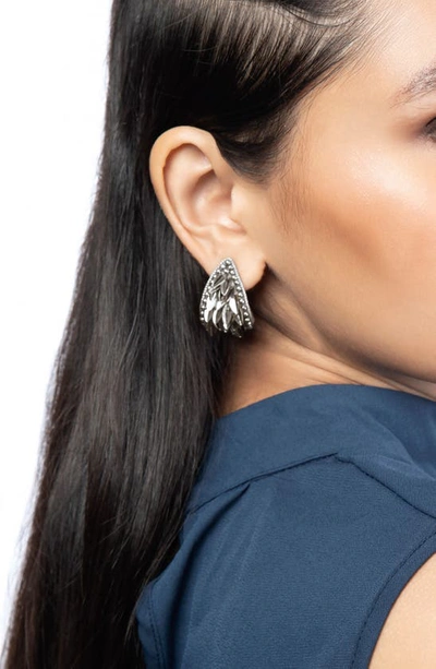 Shop Deepa Gurnani Easton Drop Earrings In Silver