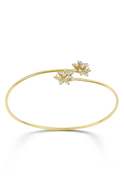 Shop Hueb Luminus Diamond Bangle In Yellow Gold