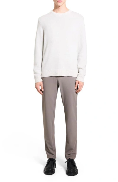 Shop Theory Hilles Plush Wool & Cashmere Sweater In Stone White/ Light Htr Grey