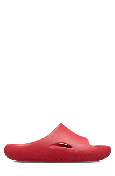 Shop Crocs Mellow Slide Sandal In Varsity Red