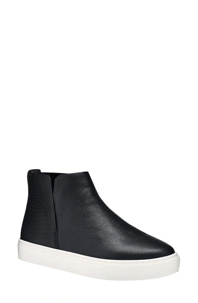 Shop Birdies Falcon Water Resistant Sneaker Bootie In Black Leather