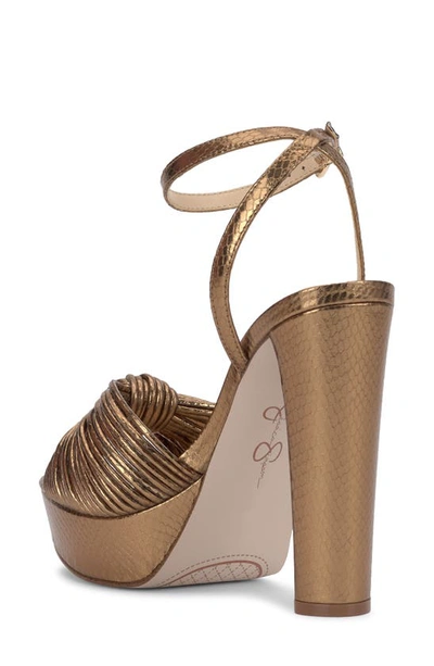 Shop Jessica Simpson Immie Platform Sandal In Bronze