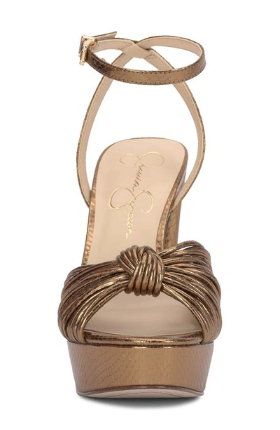 Shop Jessica Simpson Immie Platform Sandal In Bronze