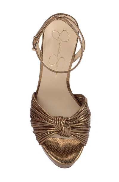 Shop Jessica Simpson Immie Platform Sandal In Bronze