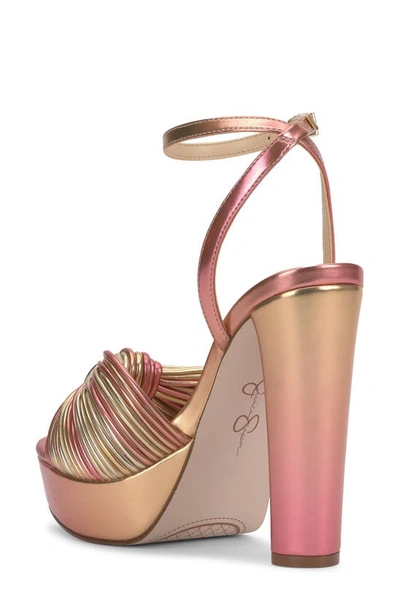 Shop Jessica Simpson Immie Platform Sandal In Soft Pink/ Gold