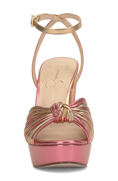 Shop Jessica Simpson Immie Platform Sandal In Soft Pink/ Gold