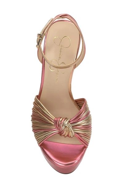 Jessica Simpson Immie Platform Sandal In Soft Pink/ Gold