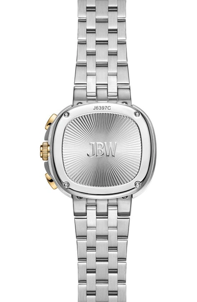 Jbw Coast Lab-created Diamond Bracelet Chronograph Watch, 38mm In Two-tone