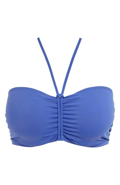 Freya Jewel Cove Bandeau Bikini Top In Plain Azure