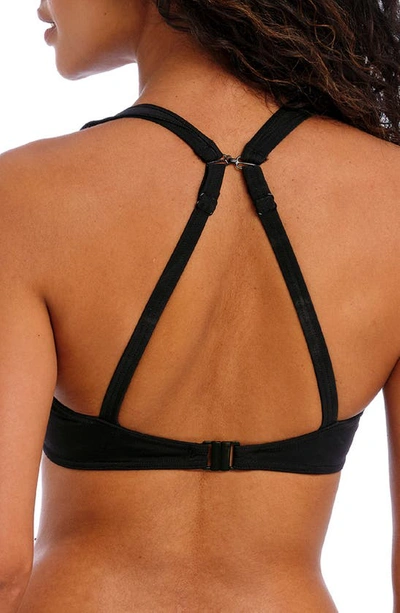 Shop Freya Jewel Cove Underwire Bikini Top In Plain Black