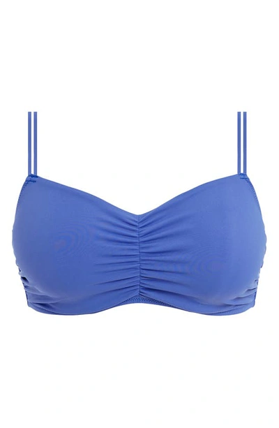 Shop Freya Jewel Cove Concealed Underwire Bikini Top In Plain Azure