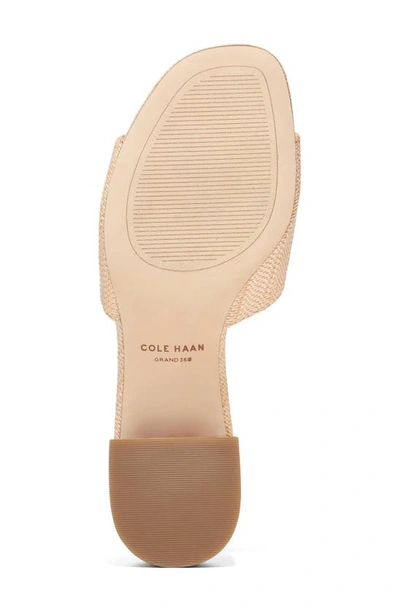 Shop Cole Haan Calli Single Band Block Heel Slide Sandal In Raffia