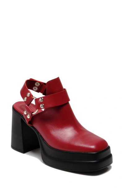 Shop Free People Hybrid Harness Platform Bootie In Rust Leather