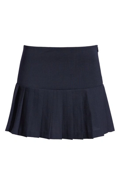 Shop Paloma Wool Araceli Pleated Wool Blend Miniskirt In Dark Navy