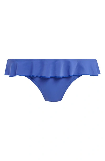 Shop Freya Jewel Cove Italini Frill Bikini Bottoms In Plain Azure