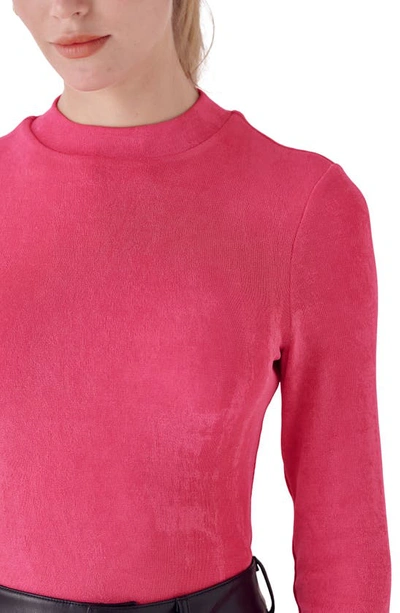 Endless Rose Women's Sheen Stretch Long Sleeve Top In Fuchsia