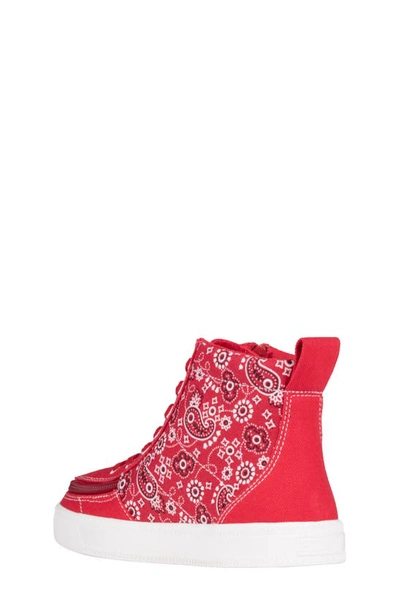 Shop Billy Footwear Kids' Classic Lace High Paisley High Top Sneaker In Red Paisley