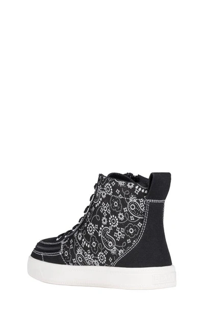 Shop Billy Footwear Kids' Classic Lace High Paisley High Top Sneaker In Black Paisley