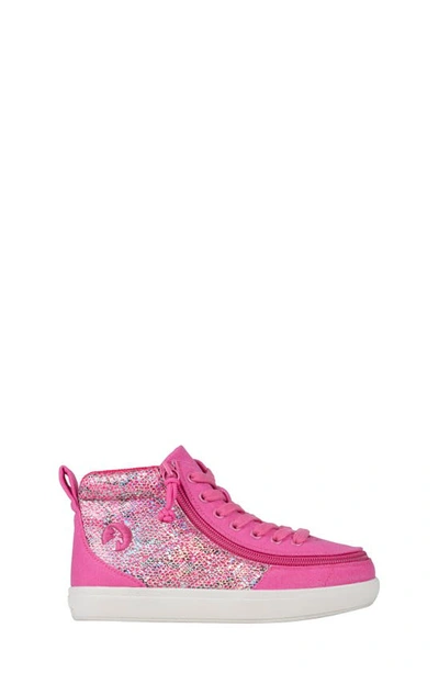 Billy Footwear Kids' Classic Dr High Ii Sneaker In Fuchsia Snake