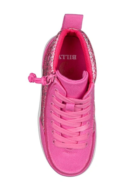 Billy Footwear Kids' Classic Dr High Ii Sneaker In Fuchsia Snake