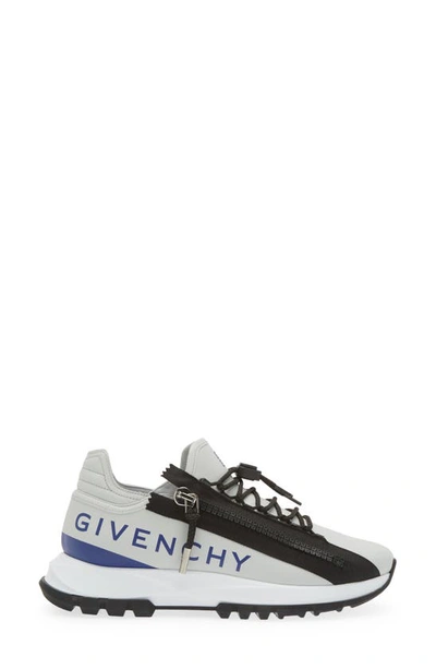 Shop Givenchy Spectre Zip Sneaker In Grey/ Blue