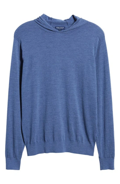 Shop Peter Millar Crown Crafted Excursionist Flex Hoodie Sweater In Vintage Indigo