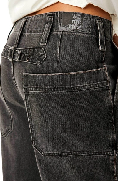 Shop Free People Major Leagues Cargo Jeans In Vintage Black