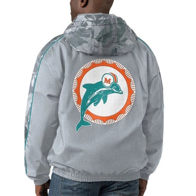 Shop Starter Gray Miami Dolphins Thursday Night Gridiron Throwback Full-zip Jacket