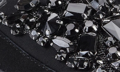 Shop Karl Lagerfeld Paris Mika Crystal Slip-on Platform Sneaker In Black