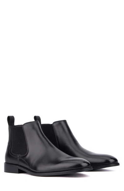 Vintage Foundry Darwin Plain Toe Chelsea Boot In Black