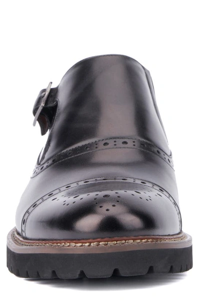 Shop Vintage Foundry Nyle Lug Sole Monk Strap Loafer In Black