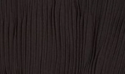 Shop Asos Design Tie Waist Plissé Long Sleeve Minidress In Black