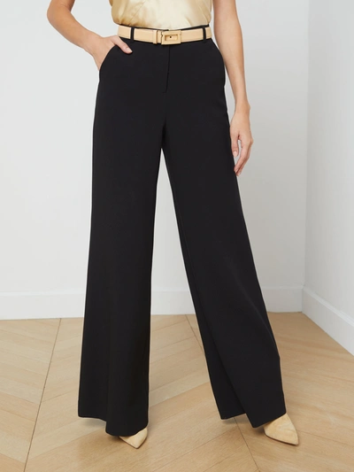 Shop L Agence Livvy Straight-leg Trouser In Black