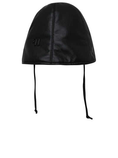 Shop Nanushka Vegan Leather Ricky Hat In Black