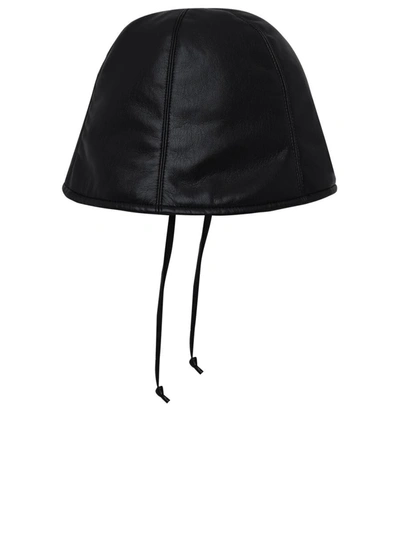 Shop Nanushka Vegan Leather Ricky Hat In Black