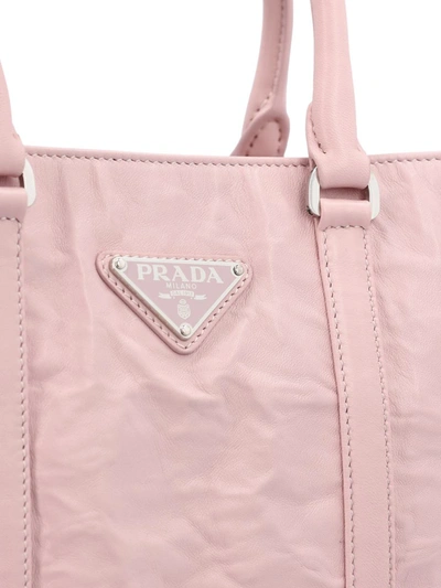 Shop Prada Handbags In Alabaster