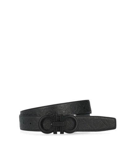 Shop Ferragamo Salvatore  Belts In Black Denim