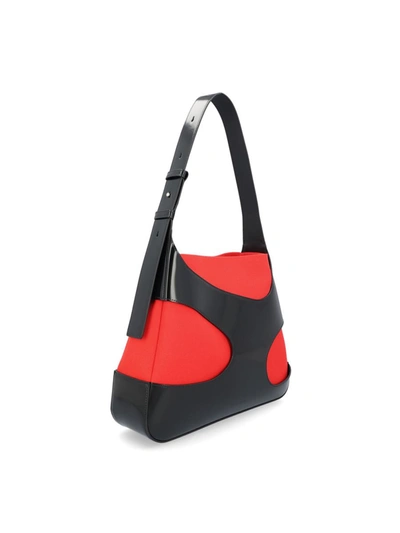 Shop Ferragamo Salvatore  Handbags In Black/flame Red